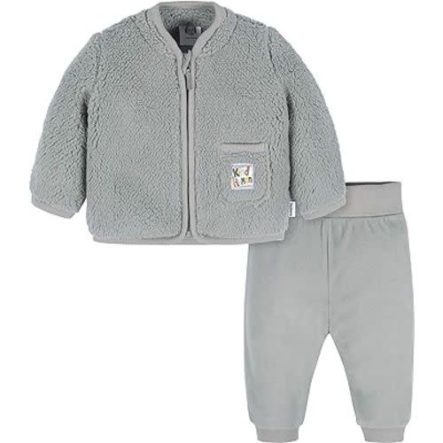 Gerber Baby Boys Toddler Sherpa Jacket & Jogger Pant Set