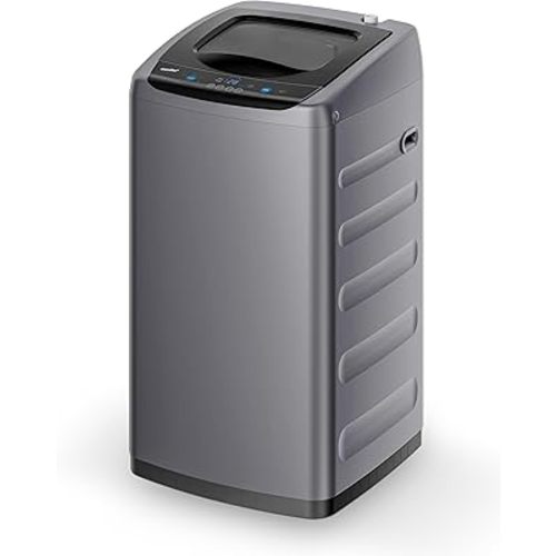 Comfee Portable Washing Machine, 0.9 cu.ft Compact Washer With LED Display, 5 Wash Cycles, 2 Built-in Rollers, Space Saving Full-Automatic Washer