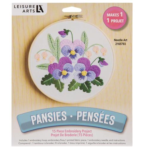 Pansies Embroidery Kit