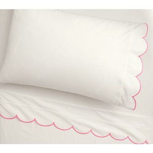 Organic Monique Lhuillier Delphine Sheet Set, Full, Cloud Dancer