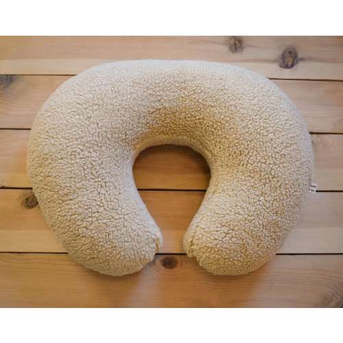 nursing pillow cover : tan sherpa, sherpa nursing pillow cover, breastfeeding pillow slipcover neutral sherpa, brown sherpa