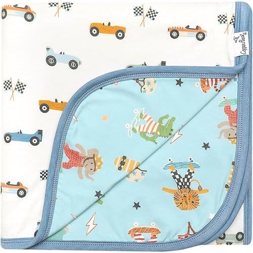 Copper Pearl Jumbo 3-Layer Baby Blanket: Soft Baby Quilts for Boys and Girls | Breathable, Cozy, Toddler Blanket | Baby Quilt for Newborns | 46x46 Premium Polyester/Rayon | Speedster