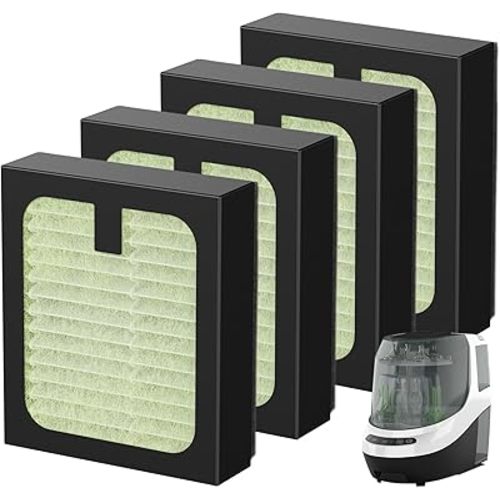 4 Pack HEPA Filter Replacement for Baby Brezza Baby Bottle Washer Pro, High Efficiency H13 True HEPA Filter, Air Clean Dust