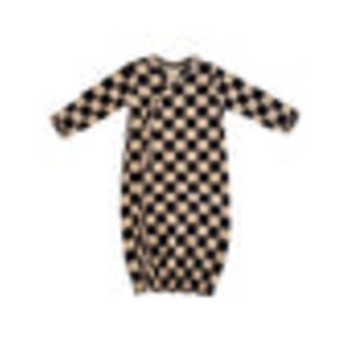 Tiramisu/Black Checkerboard / Organic Gown – SpearmintLOVE