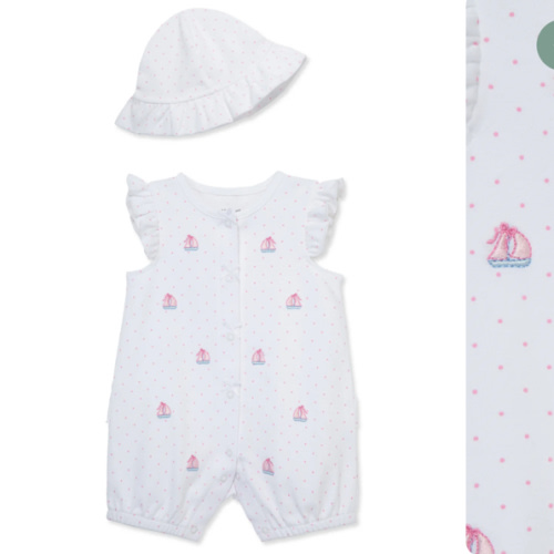 Sailboats Romper & Hat