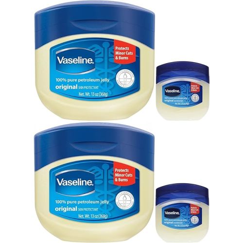 Vaseline 100% Pure Petroleum Jelly, 13 Ounce [With Bonus 1.75 Ounce] (Pack of 2)