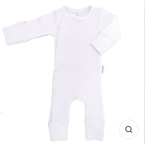 Baby Frill Onesie - White
