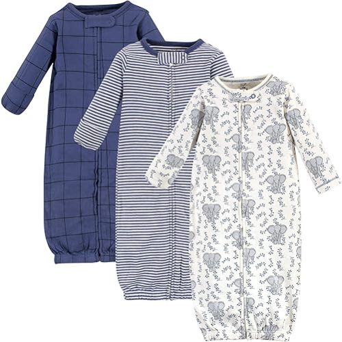 Touched by Nature Baby Organic Cotton Zipper Gowns