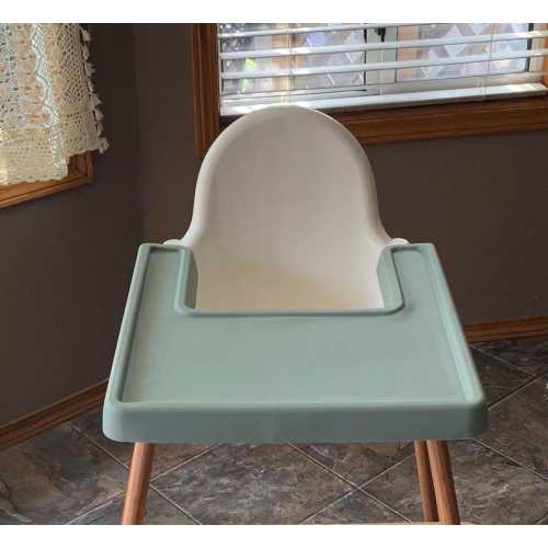 Sage Green / Full Cover Placemat for IKEA High Chair, Antilop Highchair Full Coverage Placemat, Silicone Tray Cover