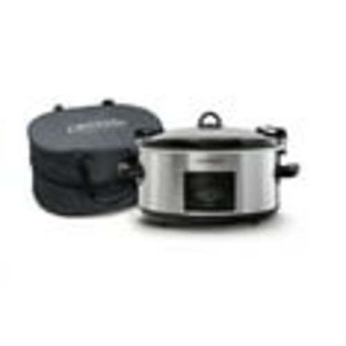 Crock-Pot 7 Quart-Crock Cook & Carry Digital Countdown Stainless Steel Slow Cooker