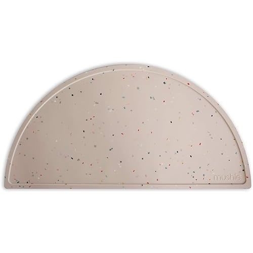 mushie Silicone Placemat for Kids | BPA-Free Non-Slip Design (Vanilla Confetti)