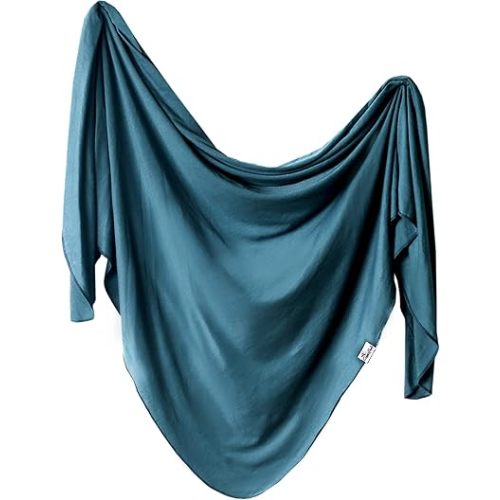 Copper Pearl Baby Swaddle Blanket - Premium Knit Baby Blanket, Large Soft Stretchy Receiving Blankets for Baby Boy and Girl, Swaddles for Newborn, Infant, and Toddler (Steel)