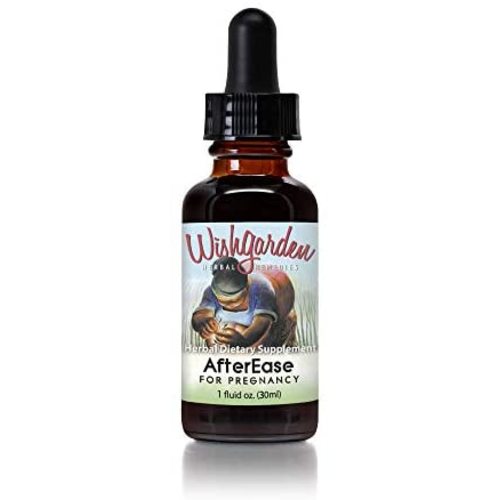 WishGarden Herbs AfterEase Tincture - Postpartum Contraction Drops for After Birth Relief with Cramp Bark and Organic Black Haw, After Birth Essentials for Mom, 1 Ounce