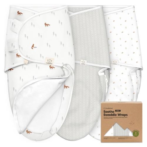 Baby Swaddle Sleep Sacks with Zipper - 3-Pack Swaddles for Newborns 0-3 Months, Infant, Baby Girls, Boys,Soft & Durable Newborn Sleep Sack,Easy Diaper Change Swaddling Blanket(Forest)