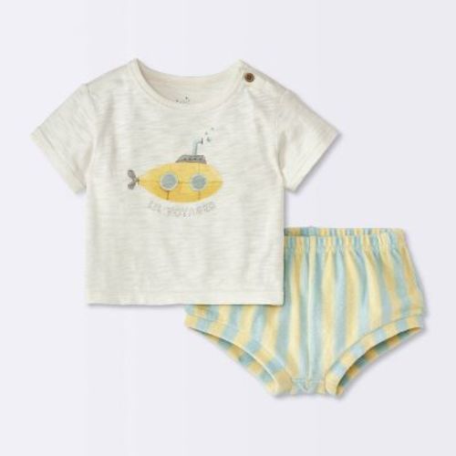 Baby Boys' Submarine T-Shirt & Bloomer Set - Cloud Island™ Yellow Newborn
