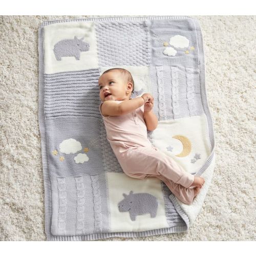 Heirloom Hippo Baby Blanket
