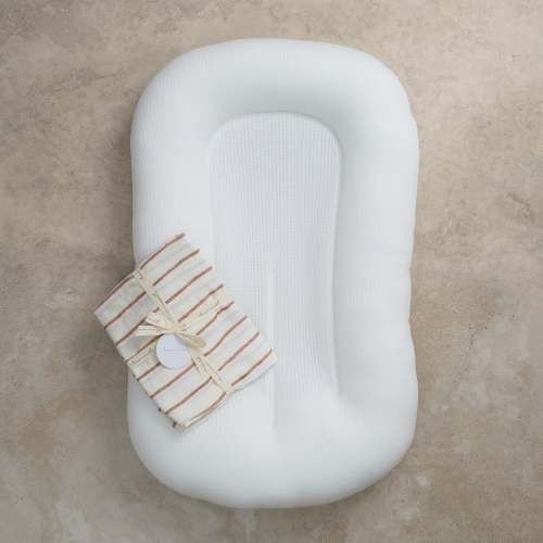 Linen Social Baby Lounger | Sandalwood Striped (Australia)