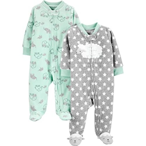 Simple Joys by Carter's Baby 2-Pack Neutral Fleece Footed Sleep and Play