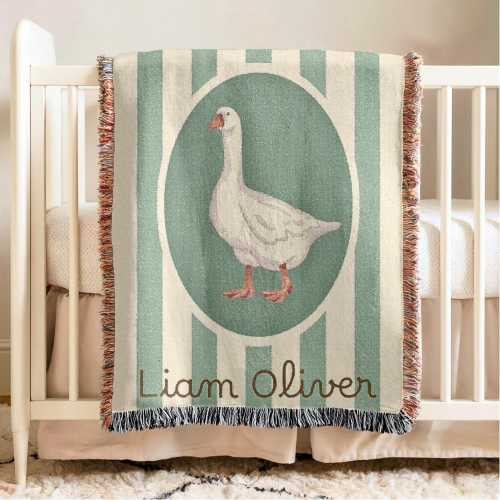 Personalized Baby Blanket Boys Goose Nursery Decorations Customized Name Blanket Personal Baby Shower Gift Custom Newborn Keepsake Gift