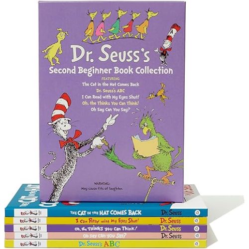 Dr. Seuss's Second Beginner Book Boxed Set Collection: The Cat in the Hat Comes Back; Dr. Seuss's ABC; I Can Read with My Eyes Shut!; Oh, the Thinks You Can Think!; Oh Say Can You Say? Hardcover – Picture Book, September 27, 2011