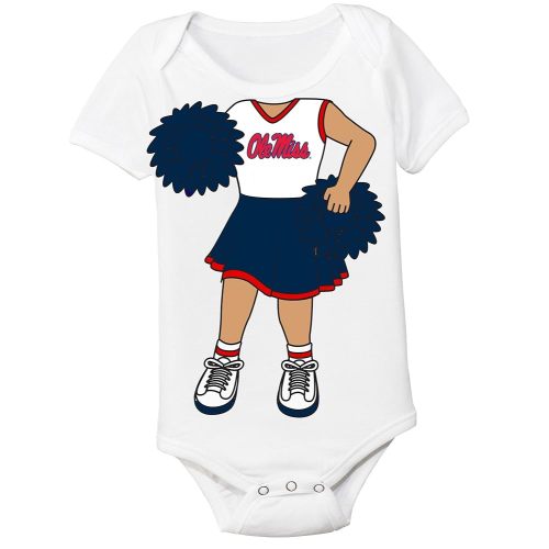 Mississippi Ole Miss Rebels Heads Up! Cheerleader Baby Onesie