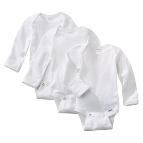 Gerber Onesies - Newborn 3 Pack Long-Sleeve Onesies, Size: 0-3 M