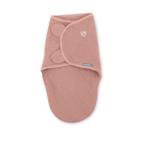 SwaddleMe by Ingenuity Original Muslin Baby Swaddle 0-3m - Blush
