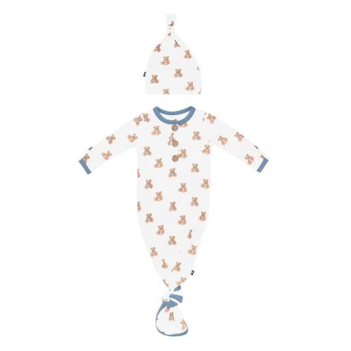 Knotted Gown with Hat Set in Teddy Bear