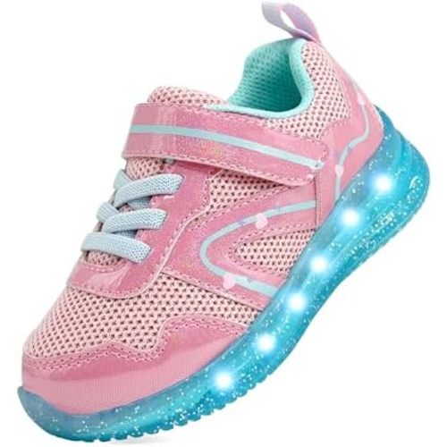 SKYWHEEL Boys Girls Sneakers Light up for Toddler Size 5 to Little Kids Size 2