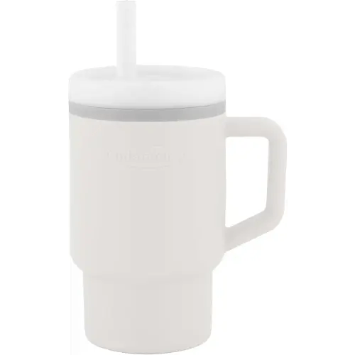 Infantino My 1st Tumbler – Adorable Miniature Tumbler with Leak-Resistant Straw and Toddler-Friendly Handle, Encourages Hydration, Easy to Clean, 9 fl. oz, Cream