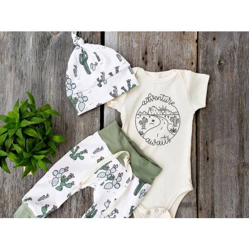 Cactus Baby Clothes Organic Baby Outfit Baby Leggings and - Etsy