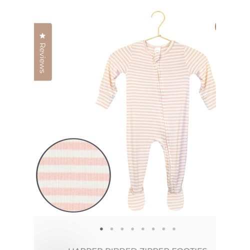 Harper Ribbed Zipper Footies NEWBORN-3MONTHS