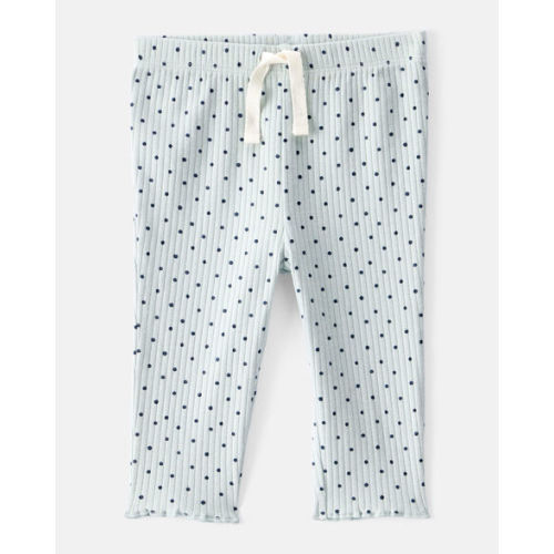 Baby Girl Polka Dot Print Cotton Pull-On Pants - Blue - Carter's | Carter's