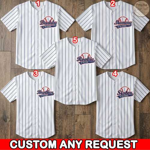 Personalized Rookie of The Year Baseball Jersey, Custom Rookie Baseball Birthday Jersey Rookie Family Jersey, First Birthday Boy Shirt