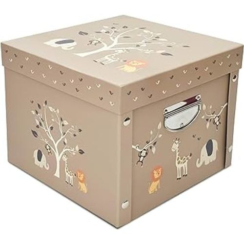 | Baby Keepsake Box, Baby Memory Box | Large Mocha Keepsake Gifts Box for Newborn Baby Boy or Baby Girl | Strong, Durable & Collapsible Memory Storage Box