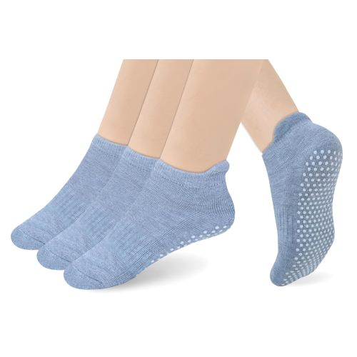 RATIVE Non Slip Grip Socks for Women & Men Anti Skid Pilates, Yoga, Barre, Hospital Socks