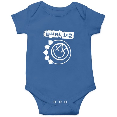 Blink Rock Band Graphic 182 Onesies | Smiley Onesies Face Blinks Kids's Short Sleeve Onesie 12M Royal sold by Bernelle Valiant | SKU 41198291 | Printerval