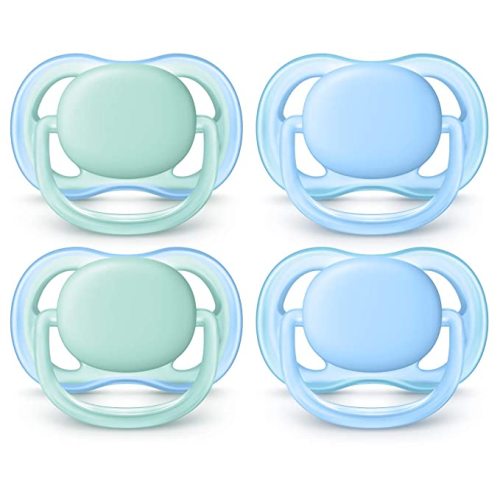 Philips Avent Ultra Air Pacifier, 0-6 Months, Blue/Green, 4 Pack, SCF244/40