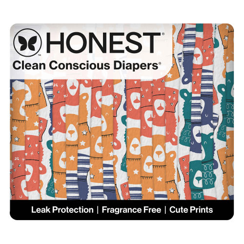 Honest Wetness Indicator Diapers - Plant-Based & Fragrance-Free | Honest