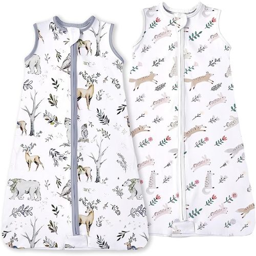 Sleep Sack 0-6-12-18-24 Months, Premium Breathable Wearable Blanket Sleeping Bag with 2-Way Zip for Baby Girl Boy