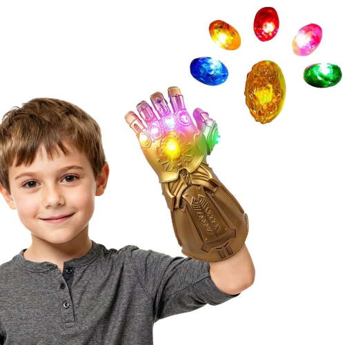 Infinity Glove Pvc Hand Gloves with Colorful Stones for Adult Kids