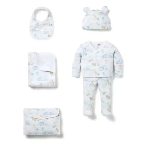 Newborn Jet Ivory Animal Friends Toile Baby Bundle of Love Gift Set by Janie and Jack