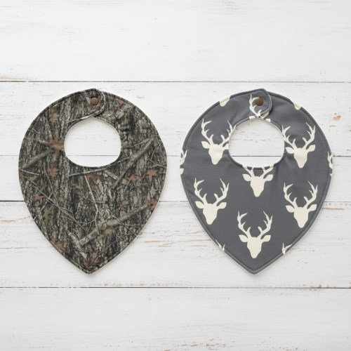 Camo and Buck Woodland Bibs