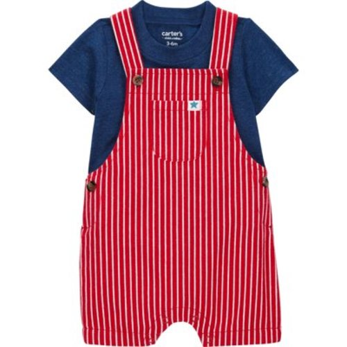 Carter's Child of Mine Baby Boy Patriotic Overalls, 2-Piece, Sizes Newborn-12 Months