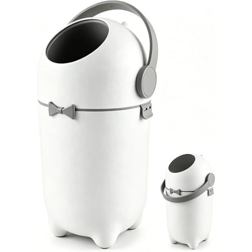 Diaper Pail with Airtight Lid, 15L Odor Control Diaper Trash Can, Odor-Locking Diaper Pails for Babies ＆ Pets,Holds 16 Diapers Baby-Safe Nursery Bin for Living Room, Bathroom,Pet Litter Box