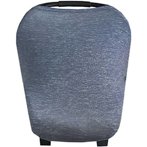 Copper Pearl Multi-Use Cover: Car Seat Covers, Nursing Cover, and Stroller Cover for Sun - Stretchy Fabric, All-Season Use, Stylish Designs, Easy Access for Moms - Denim