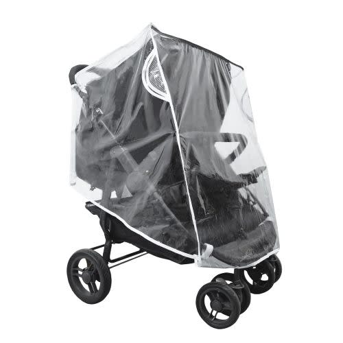 Double Stroller Rain Cover, Universal Waterproof Windproof Rain Shield for Side by Side Twin Baby Strollers, Outdoor Accessories for Jogger and Umbrella Strollers