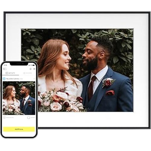 Aura Walden 15" WiFi Digital Picture Frame | Wirecutter's Best Digital Frame for Gifting | Send Photos from Your Phone | Quick, Easy Setup in Aura App | Free Unlimited Storage | Ink with White Mat