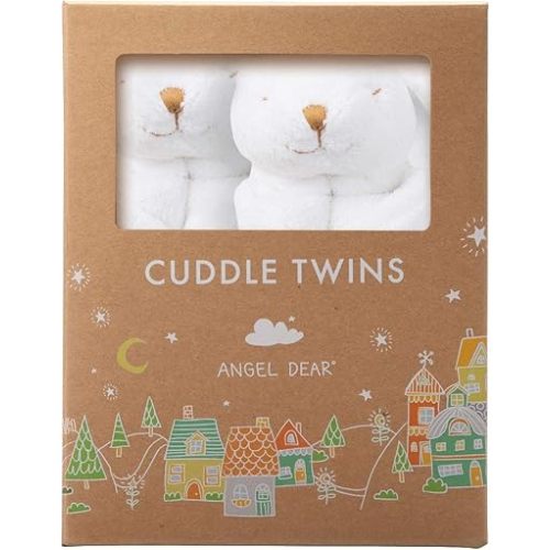 Angel Dear - White Bunny, Cuddle Twins Set