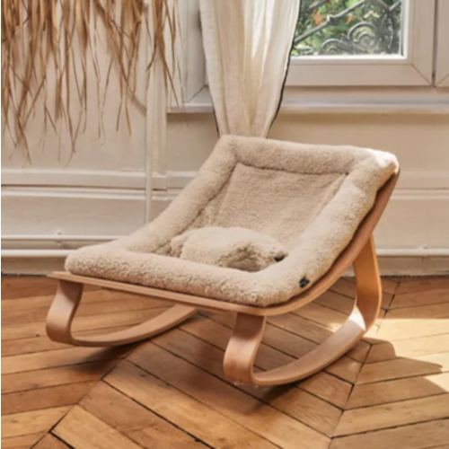 Levo Beech Wood Baby Bouncer | Ecru